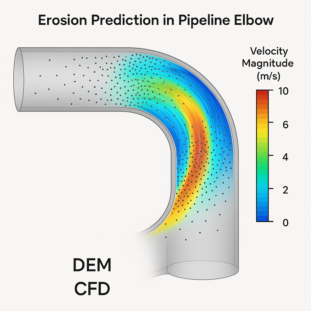 Erosion prediction in pipeline elbow by coupling DEM with CFD