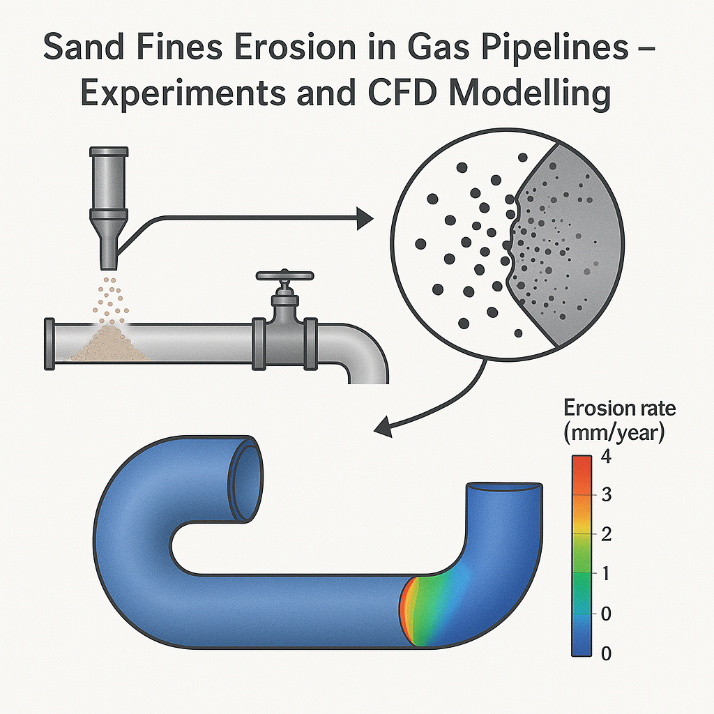 Sand Fines Erosion in Gas Pipelines - Experiments and CFD Modeling