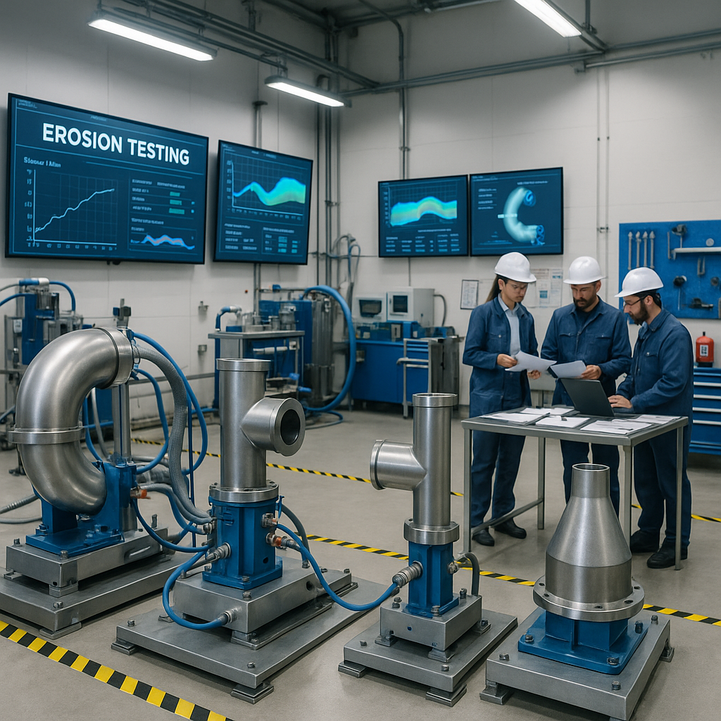 Erosion of Elbow and other pipe component Testing Facility